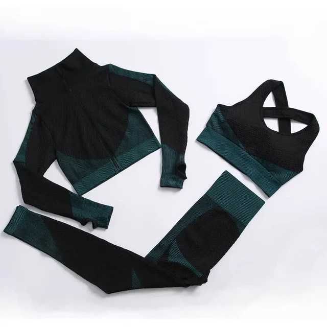 3pcs dark green