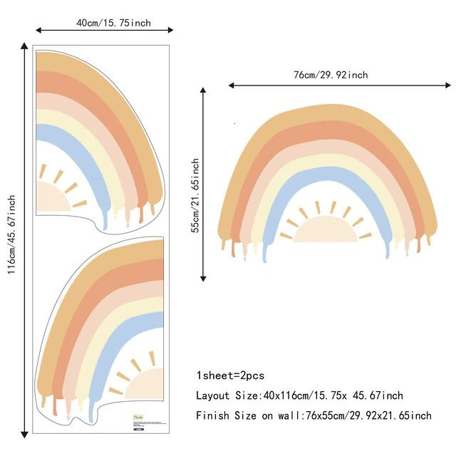 Zestaw Boho Rainbow 2-1