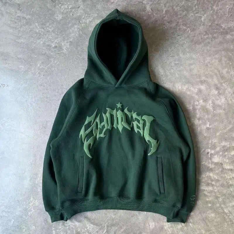 groene hoodie