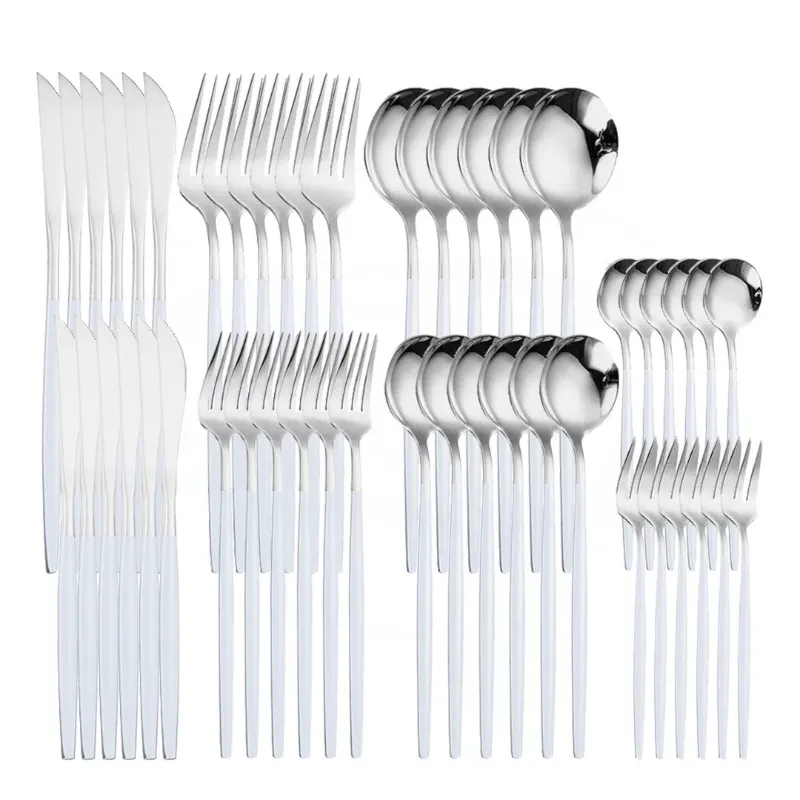 weiß silber 6sets