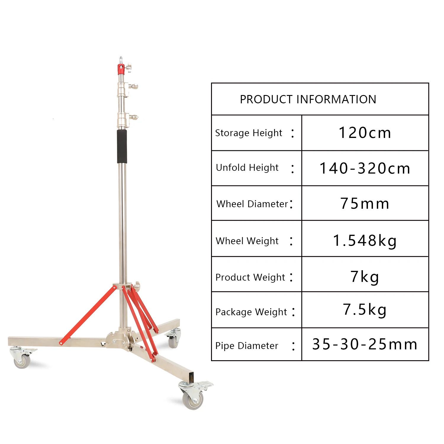 Support lumineux de 320 cm