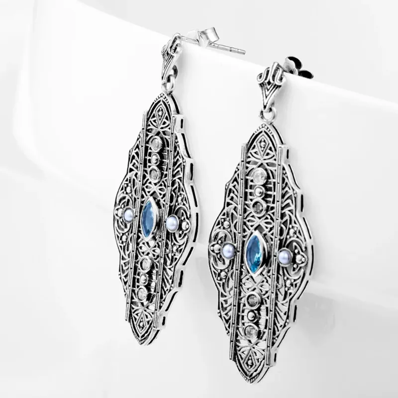 Handmade Earrings Antique Silver