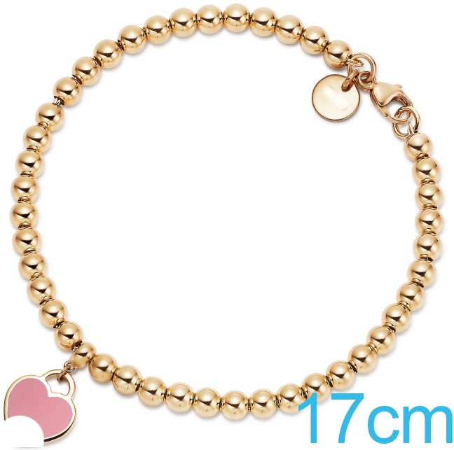 #pulseira rosa 17cm