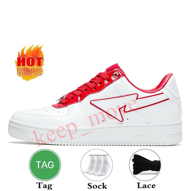 36-47 Patent Leather White Red