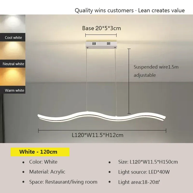 Driekleurig licht Wit 120cm