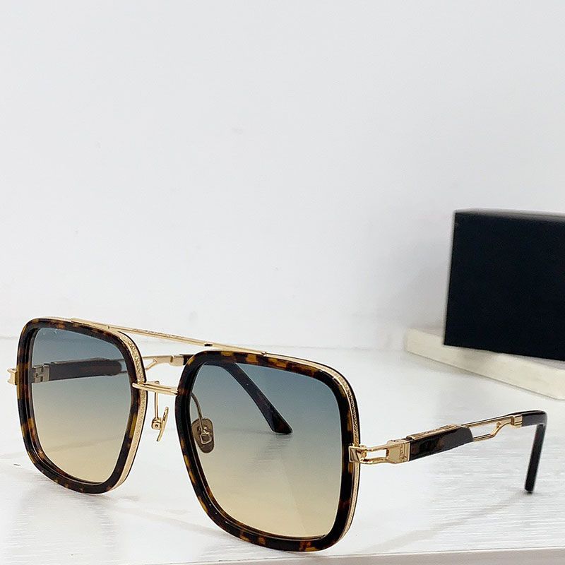 Amber frame gradient blue lenses