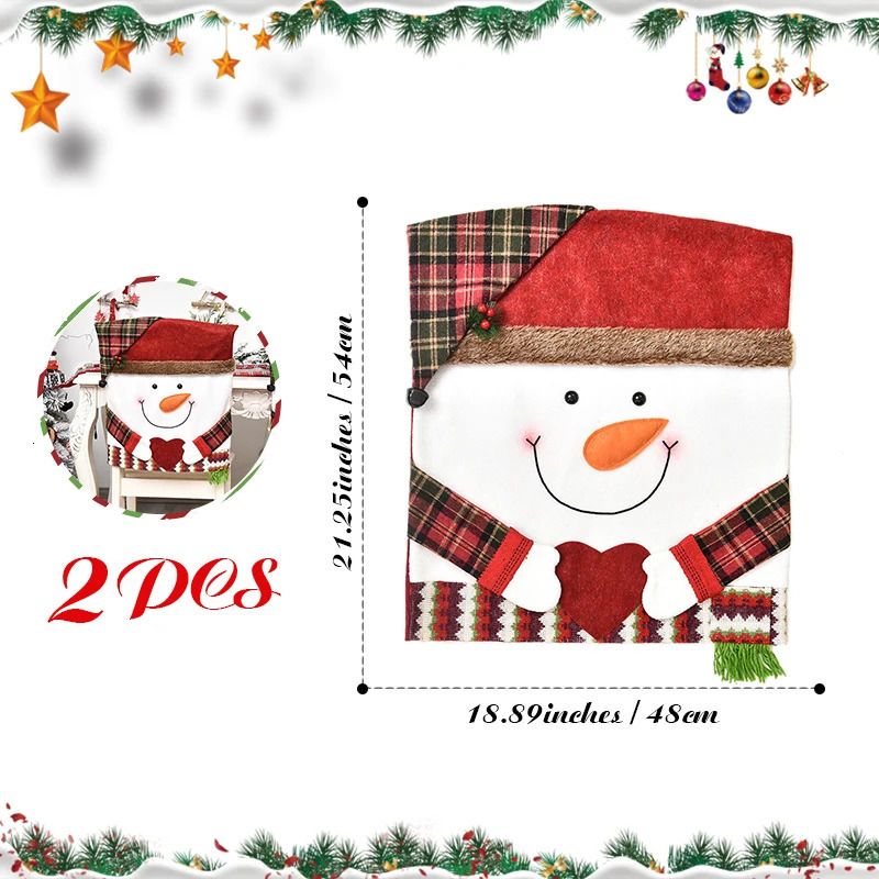 2pcs Snowman