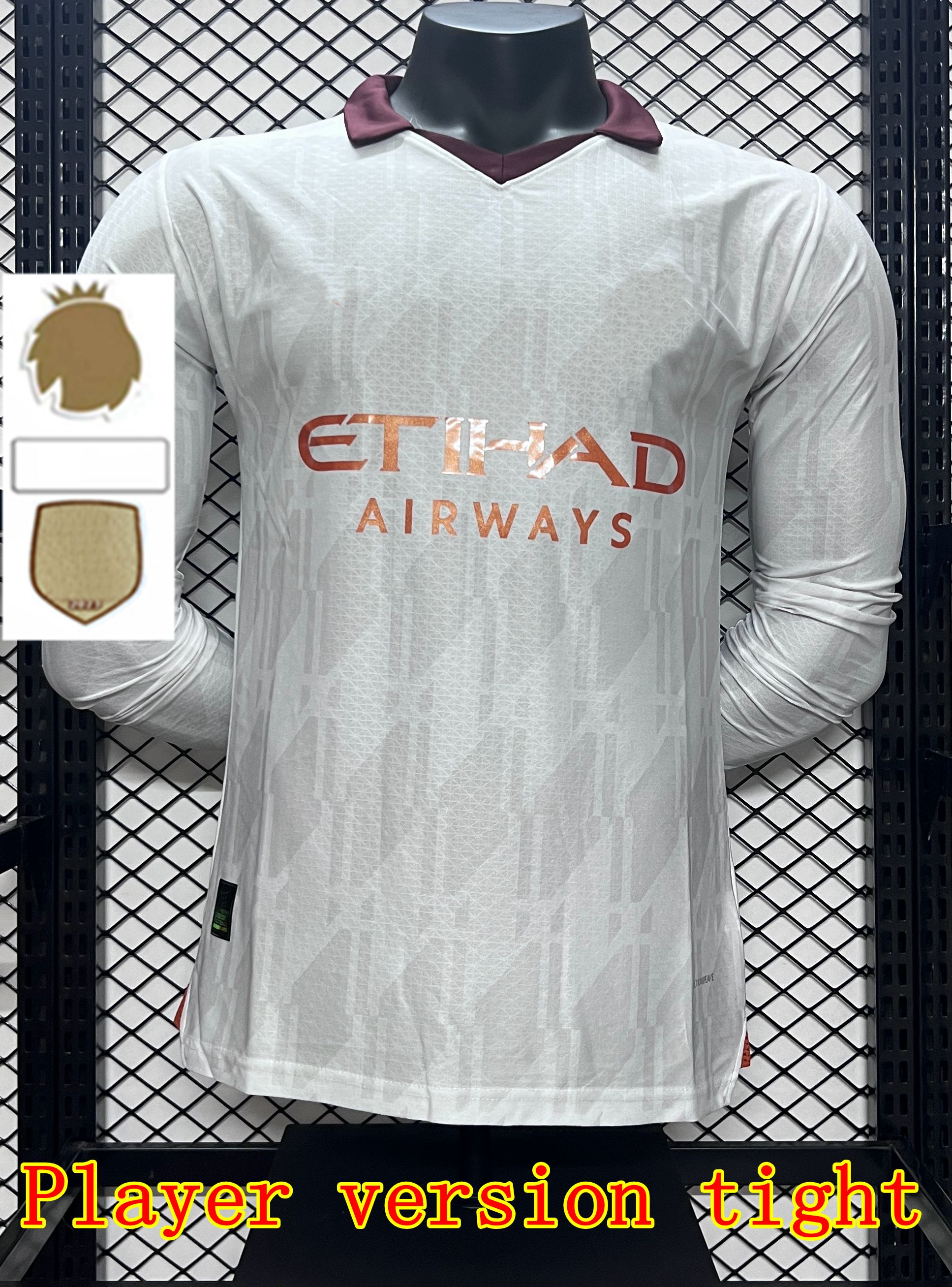 Player tight long sleeve away+gold+2023