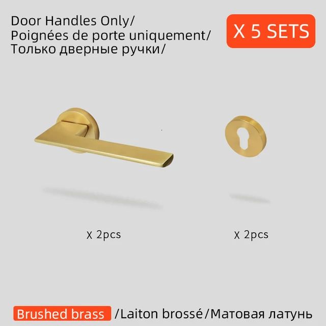 Door Handle x 5 Sets-50mm-72mm