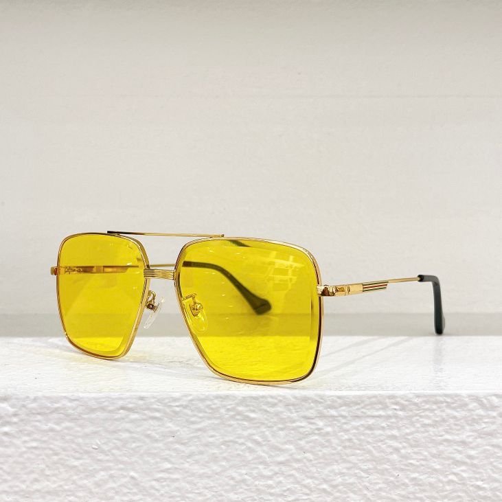 gold frame yellow lens