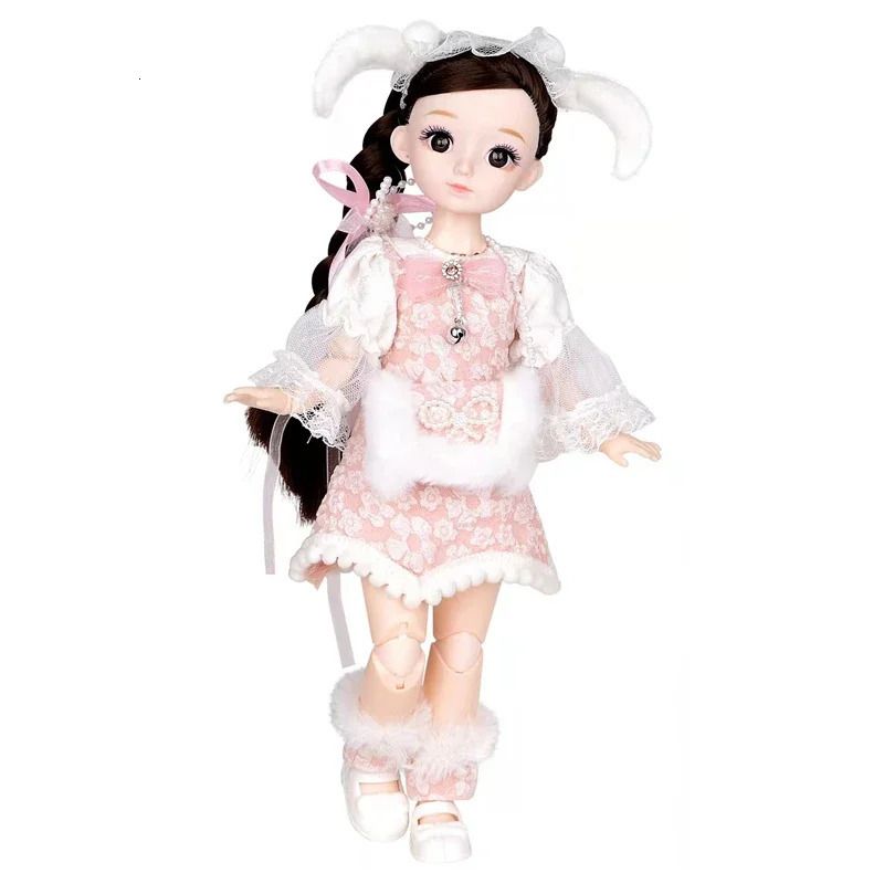 Pink White-Doll And Clothes