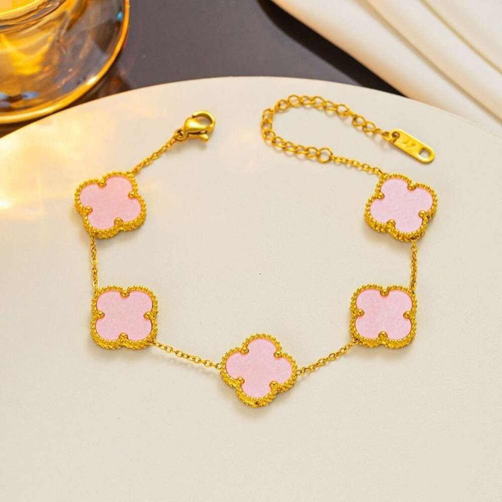 Gold Bracelet Pink-Medium 13mm Is Suit