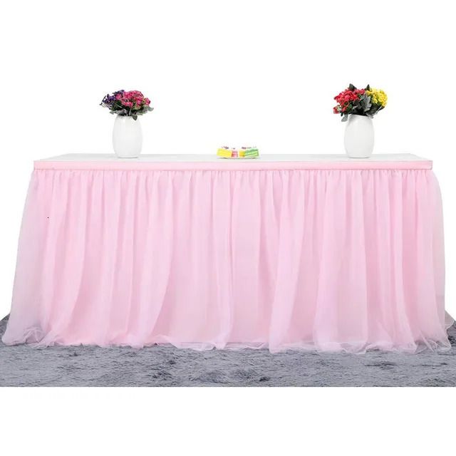 Jupes de table roses-6 pieds