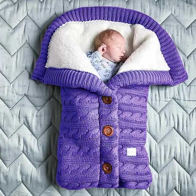 紫色の寝袋