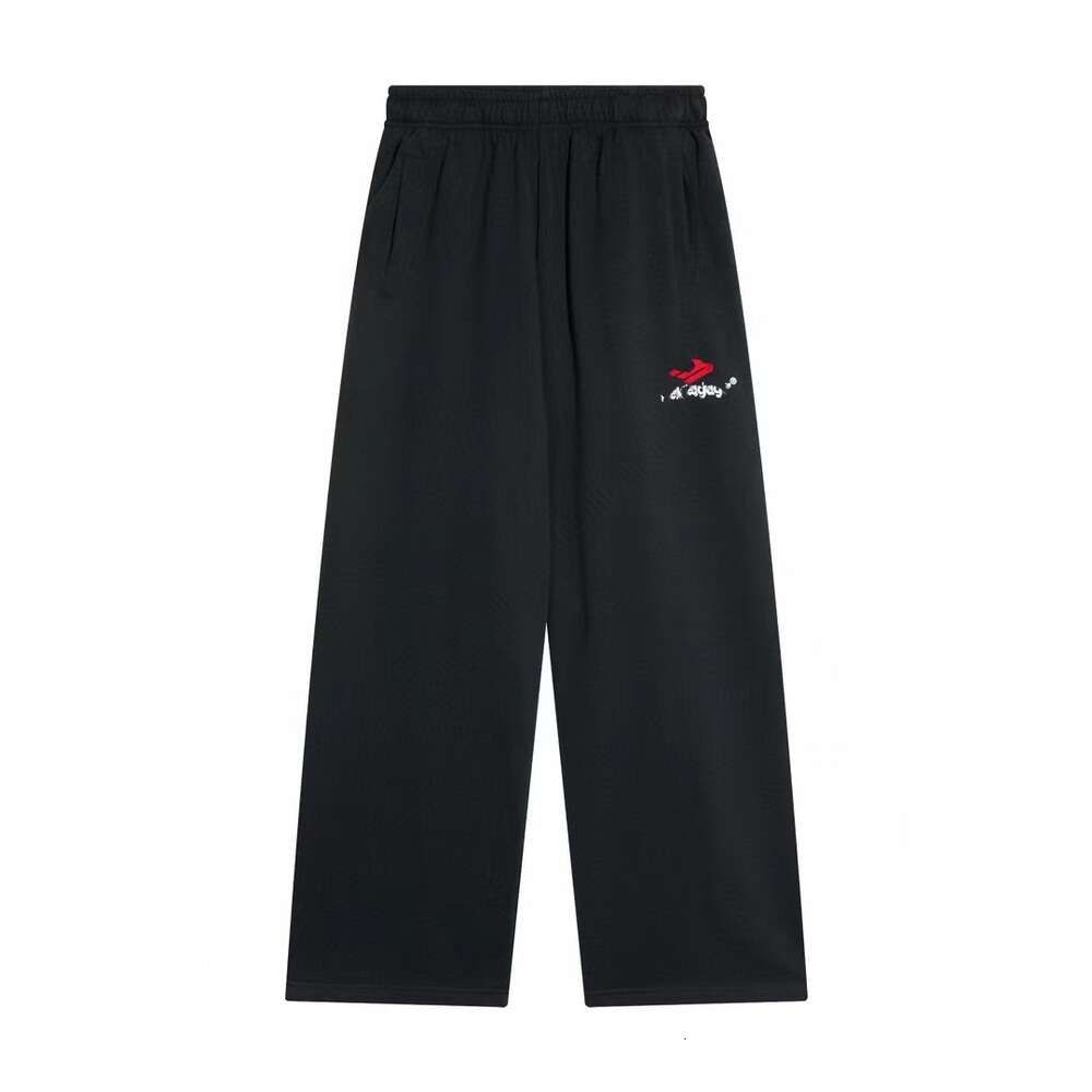 m logo embroidered pants in deep blue