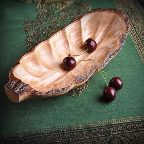 Wooden fruit plate