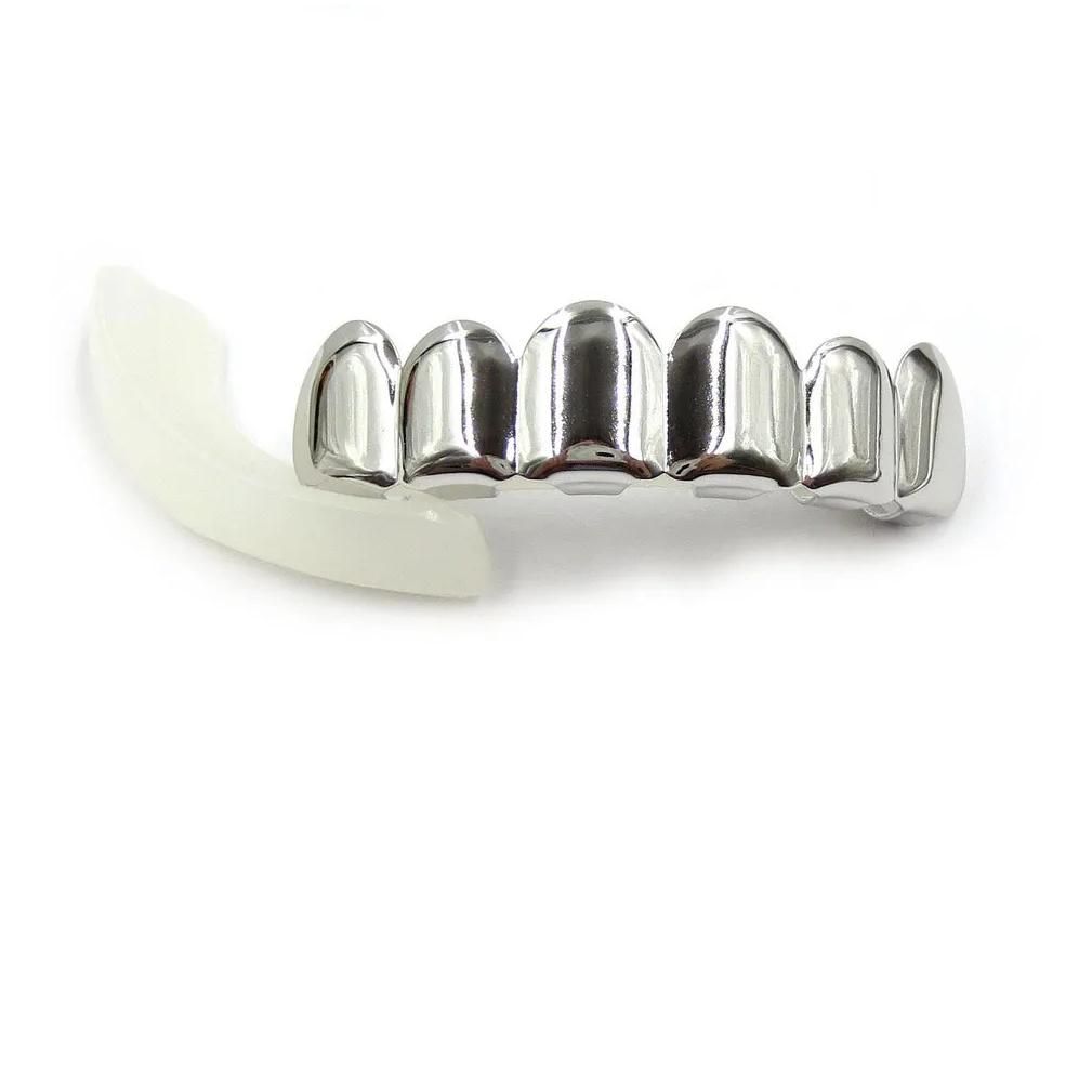 Silver Flat Upper Teeth