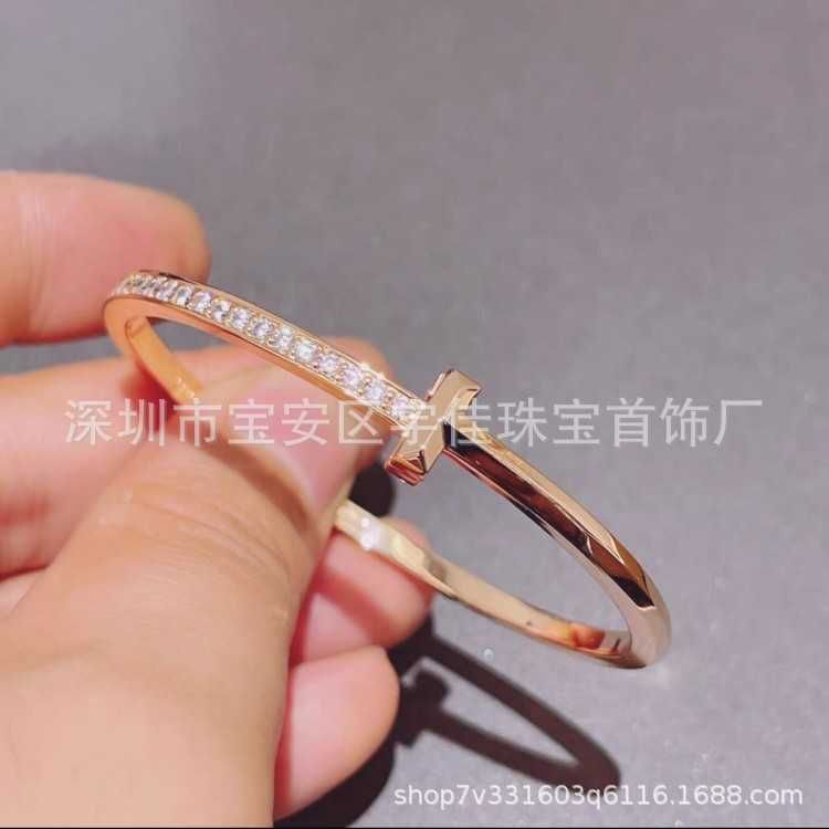 Smal Rose Gold Half Diamond-17#