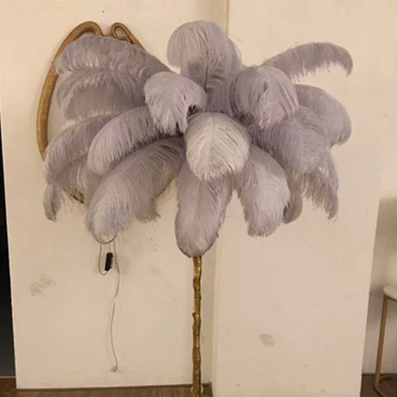 Resin Body H170cm 35feathers Grey color