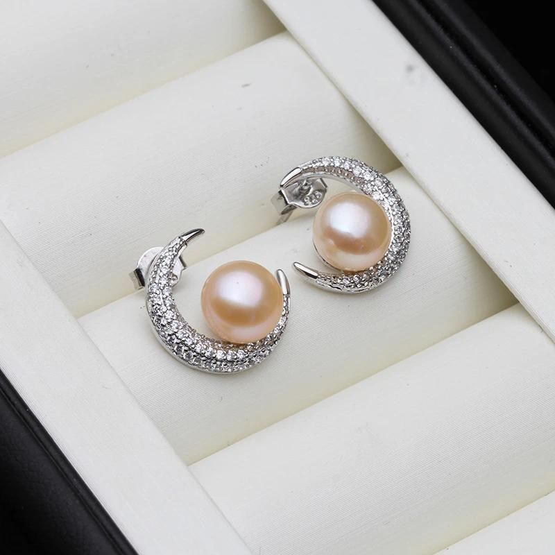 pink pearl earring