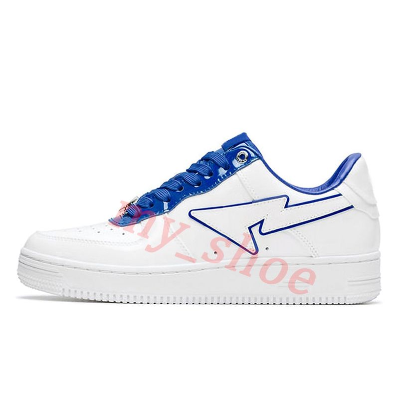 36-47 Patent Leather White Blue