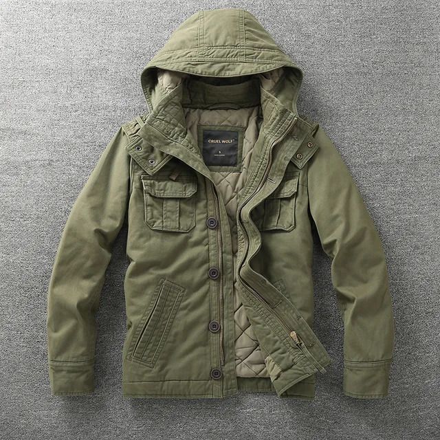 Hooded Army Green