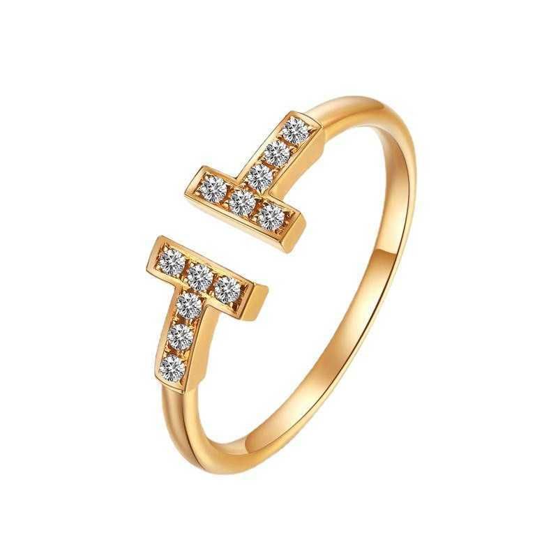 Gold Double t Ring