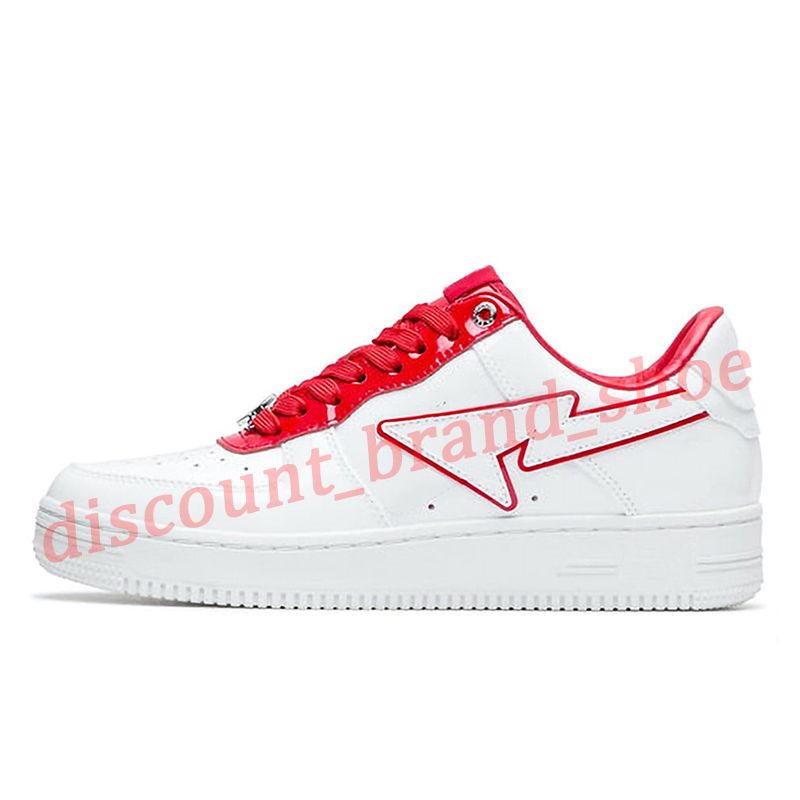 36-47 Patent Leather White Red