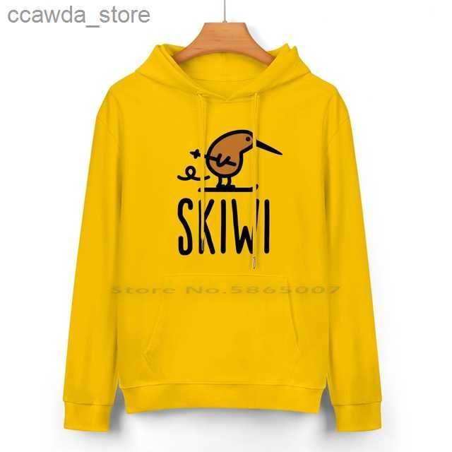 sweat à capuche-jaune moyen