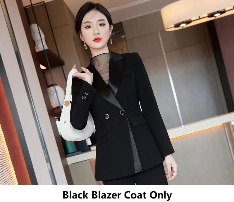 Czarny płaszcz Blazer