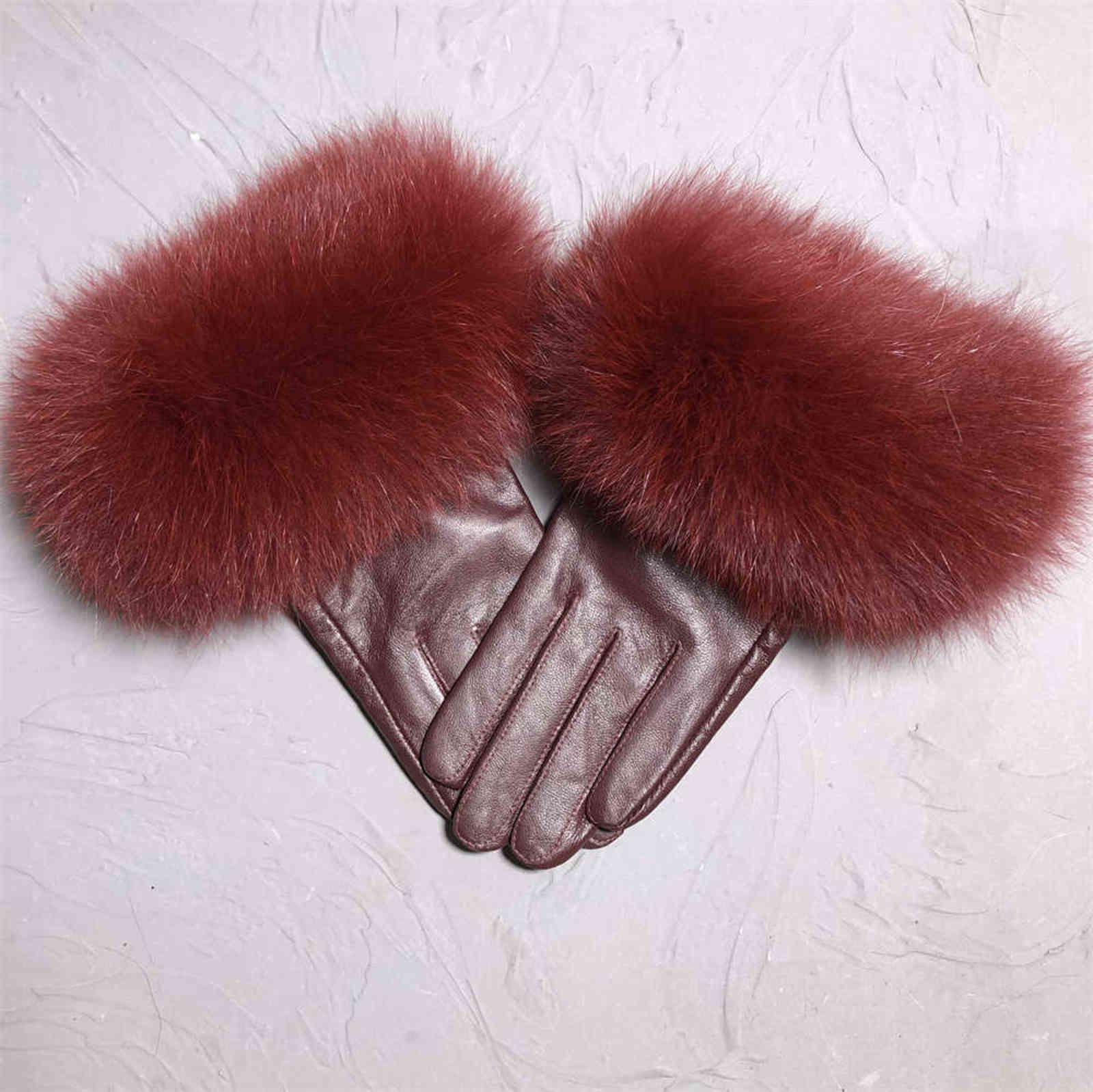 Burgundy-Fox Fur