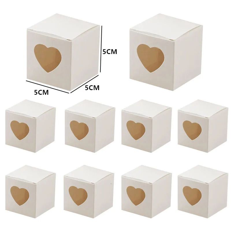 Cœur blanc PVC-10pcs