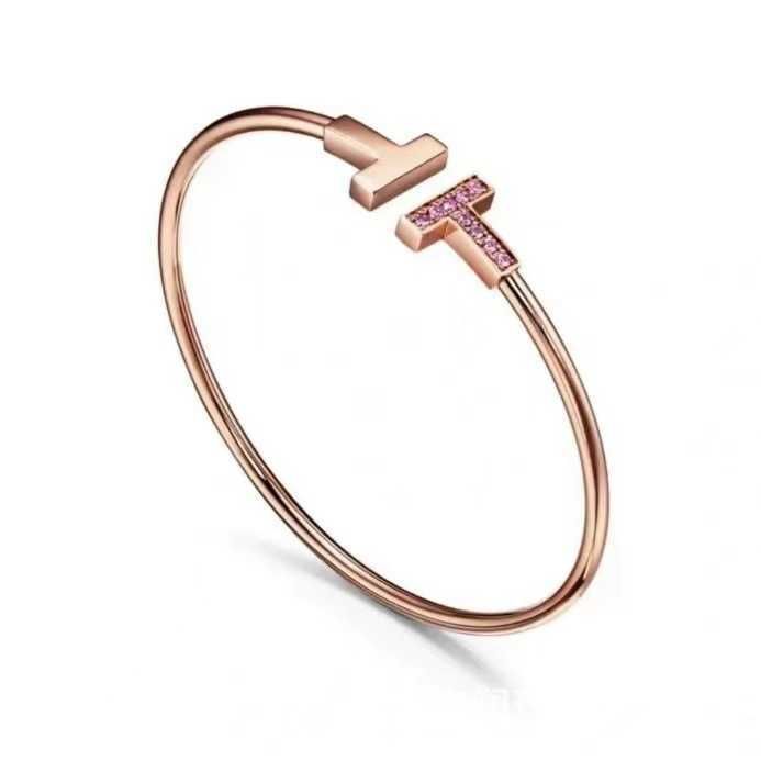 Pink Sapphire Double t Bracelet