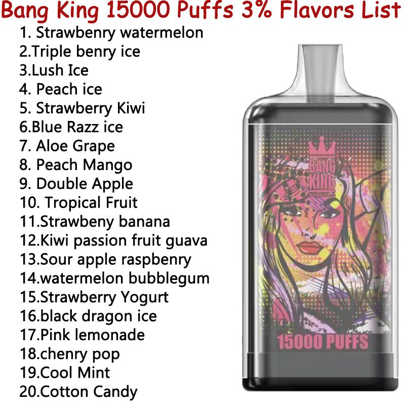 3% Bang King 15000 Puffs nous dit