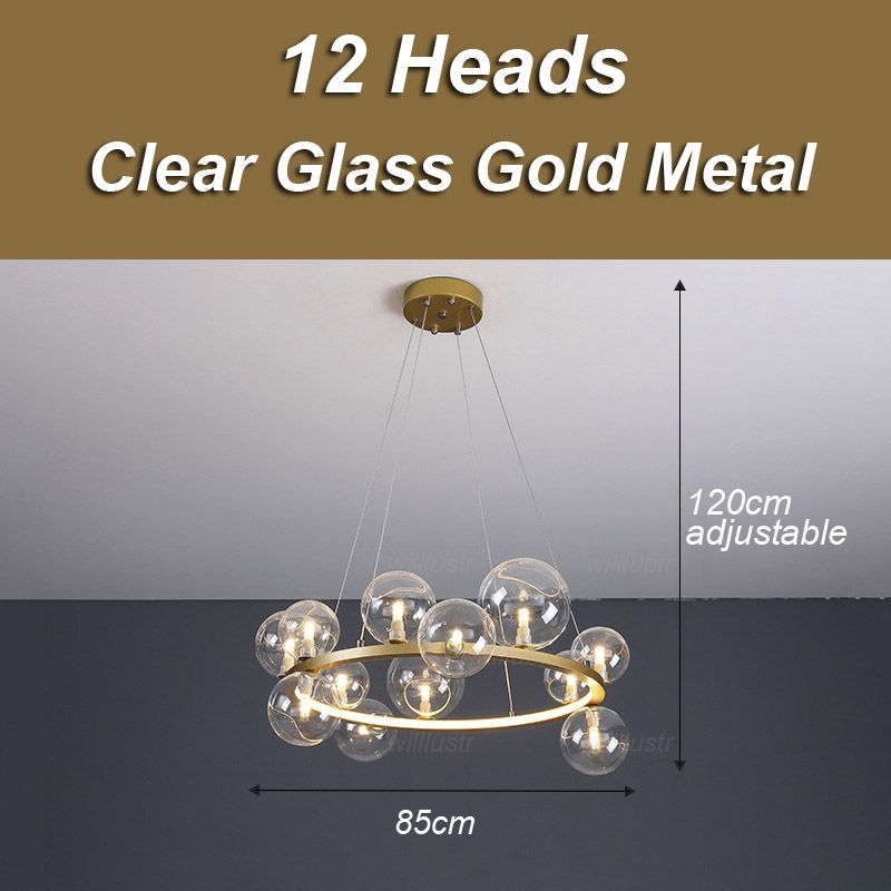 12 heads clear gold