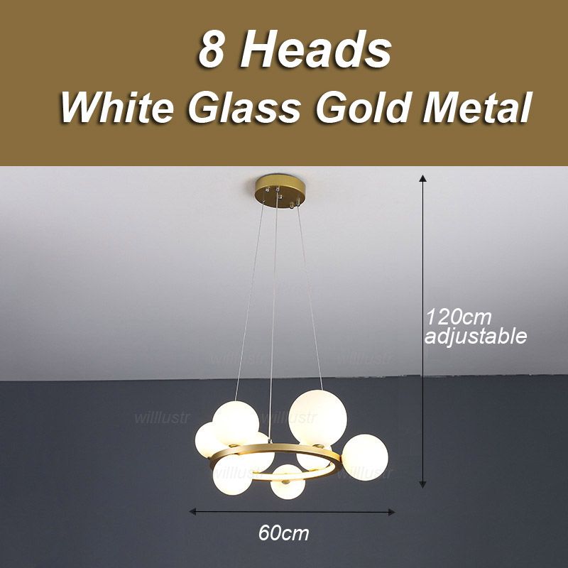 8 heads white gold