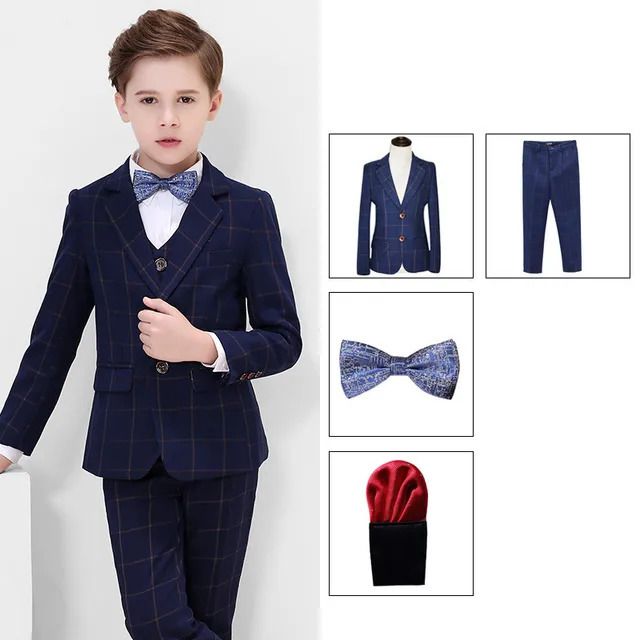 3pcs coat pants tie