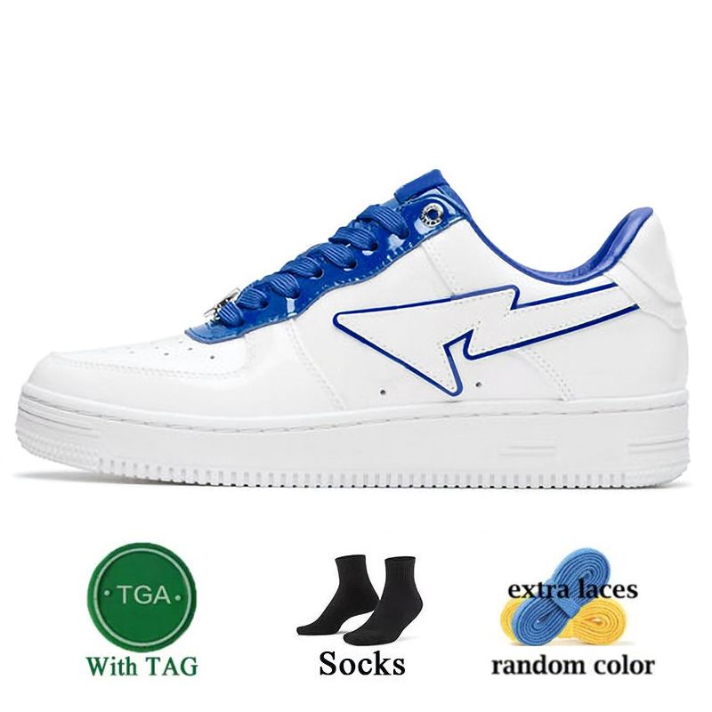 B27 Cuir Verni Blanc Bleu 36-45