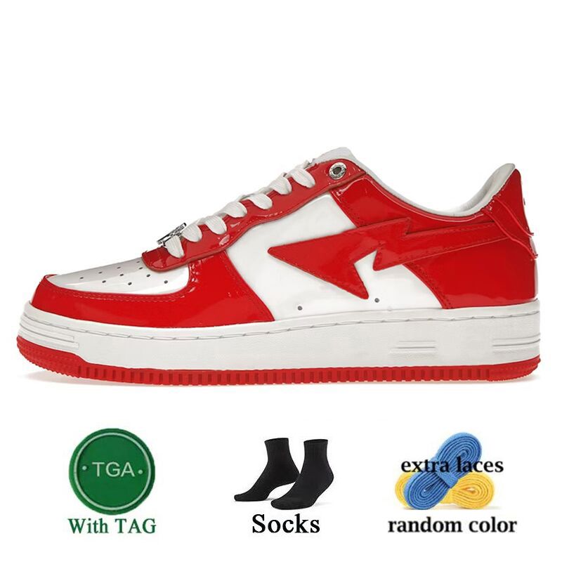 B1 36-45 Patent Leather White Red