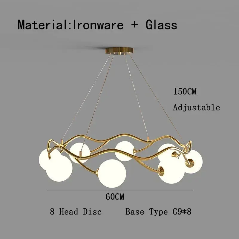 White Light 6000K 220V 8 Head Disc