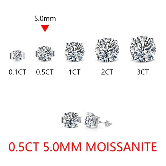 0,5ct VVSI1 5,0 mm-no certyfikat 925