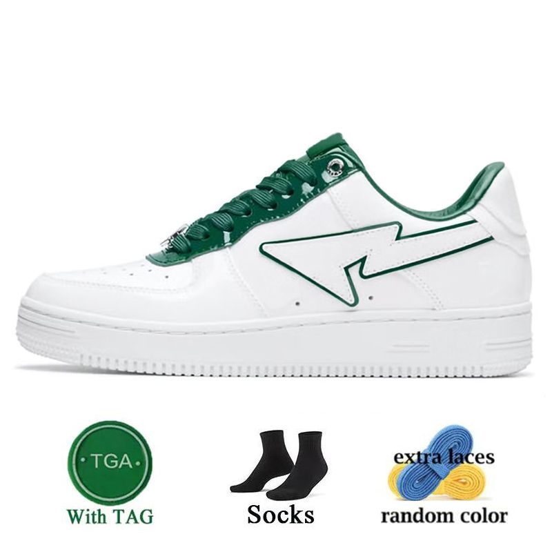 B29 Cuir Verni Blanc Vert 36-45