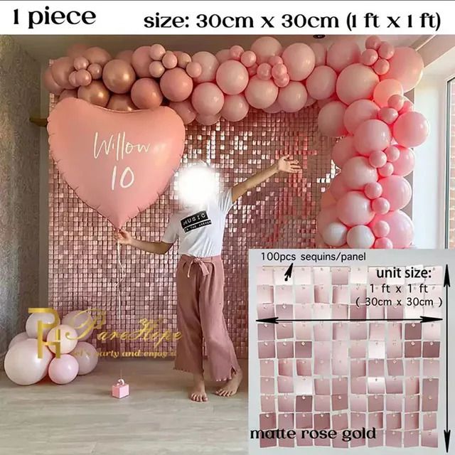 Rose Gold-24 Pcs (30x30cm)