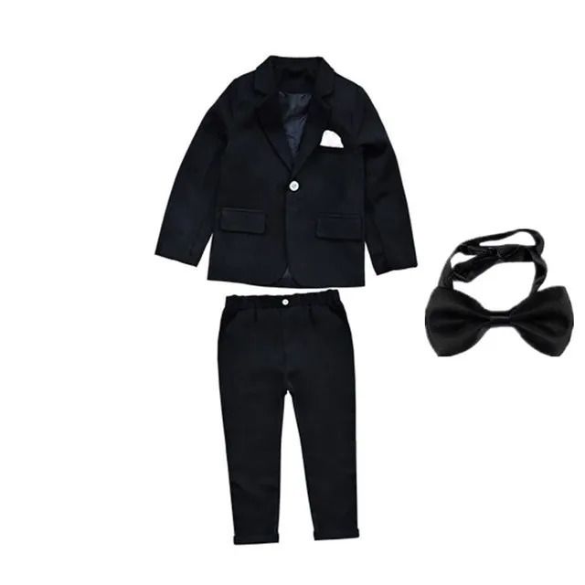 3pcs coat pants tie