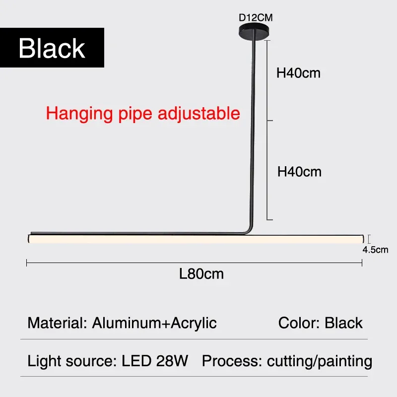 Warm light black L80cm