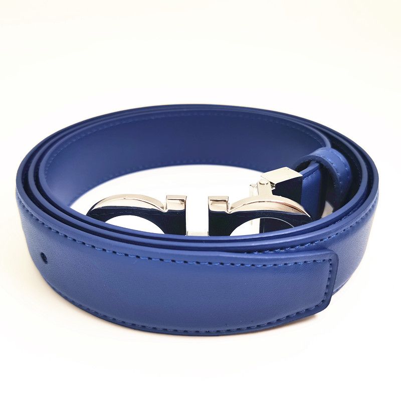 blue belt + silver buckle