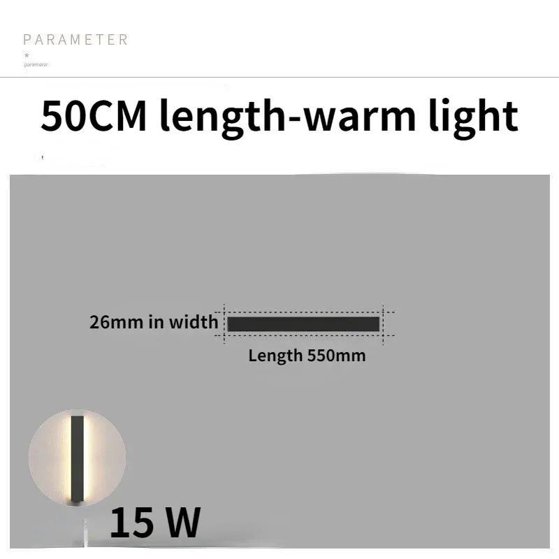Luz quente de 50 cm