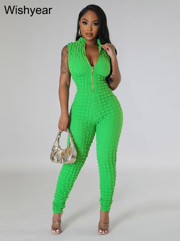 green jumpsuits