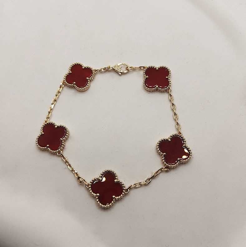 Rose Gold Bracelet - Red Agate