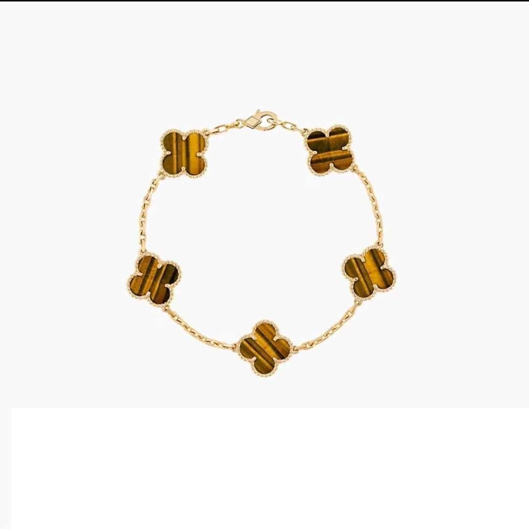 Gold Bracelet - Tiger Eye Stone